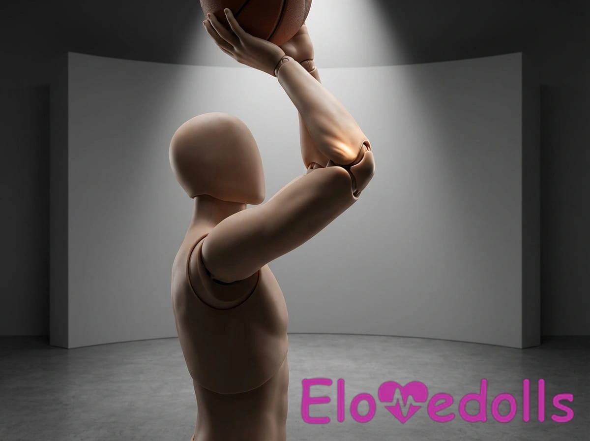Lola Bunny style doll holding a basketball pose to show skeleton stability