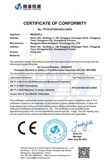 giấy chứng nhận búp bê tình dục