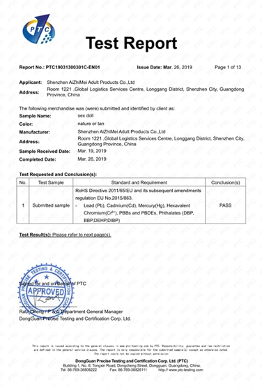 giấy chứng nhận búp bê tình dục