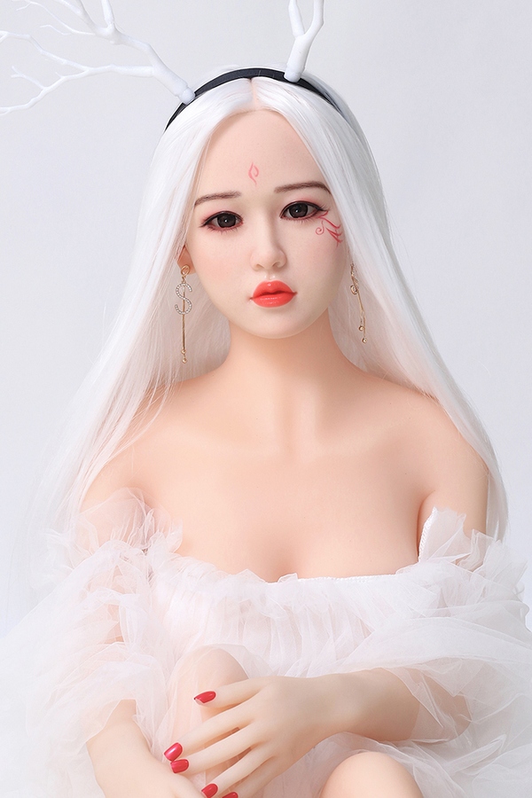 158cm D Cup TPE body&Silicone head Gray Eyes Voluptuous Medium Breasts Sex Doll Product