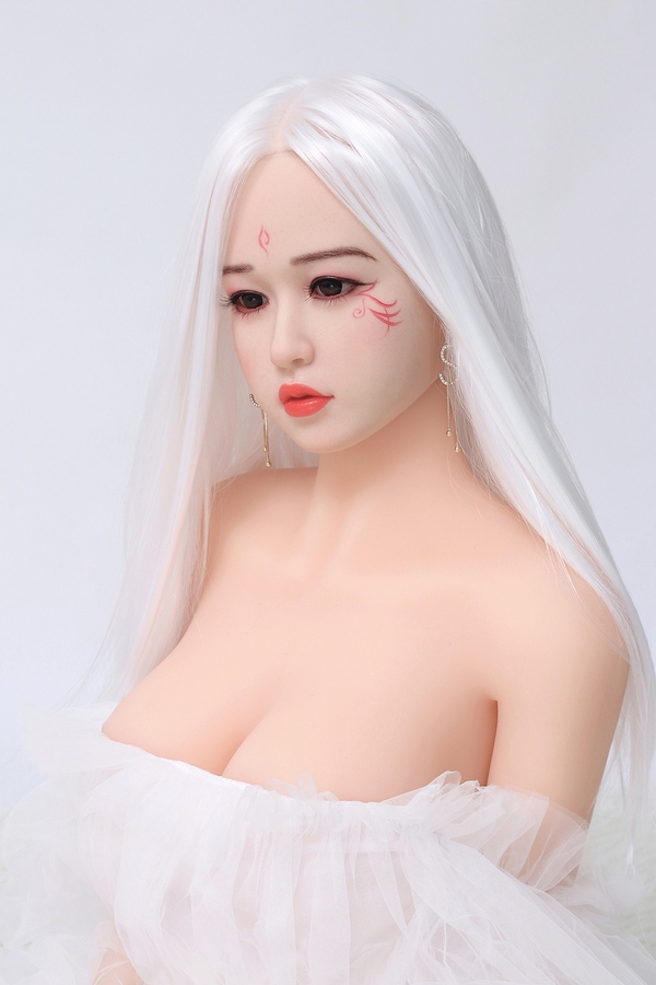 158cm D Cup TPE body&Silicone head Gray Eyes White Thin Lips Sex Doll Gallery 3