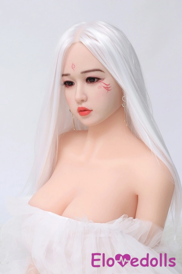 158cm D Cup TPE body&Silicone head Gray Eyes White Thin Lips Sex Doll Gallery 3