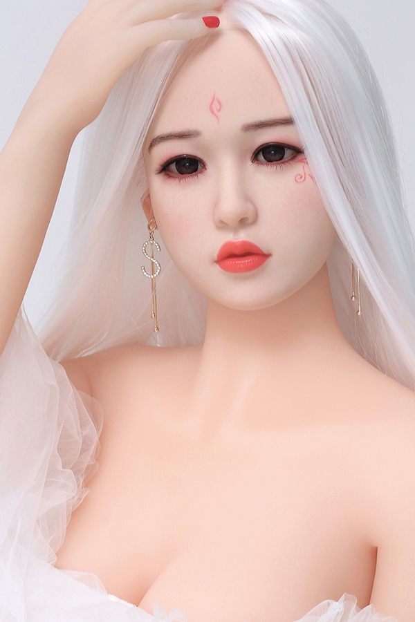 158cm D Cup TPE body&Silicone head Thin Lips Gray Eyes Medium Breasts Sex Doll Detail View 5