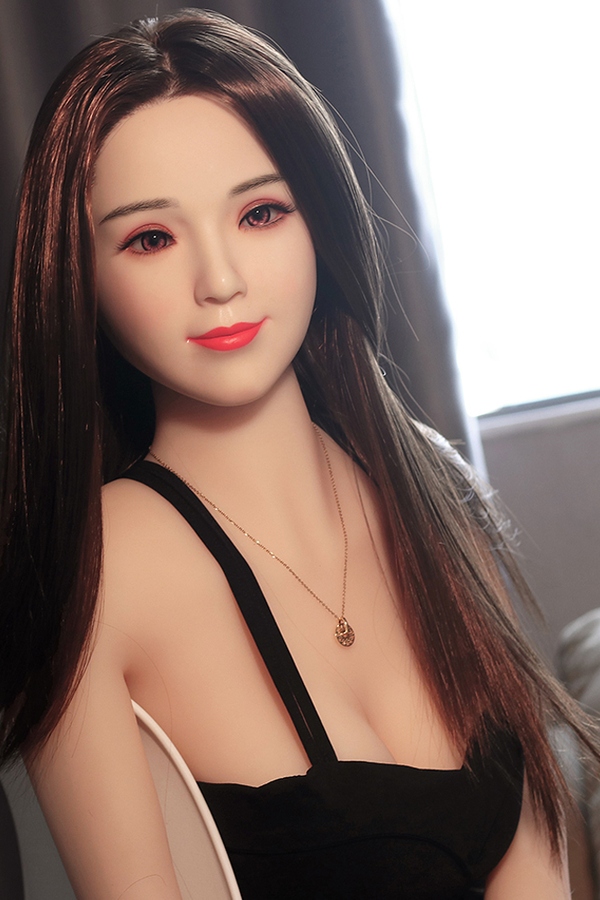 158cm D Cup TPE body&Silicone head Brunette Thin Lips Voluptuous Lifelike Sex Doll Product