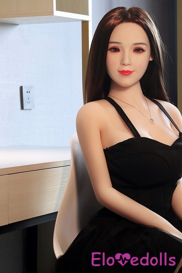 Boneka Seks Realistis Bertubuh TPE & Kepala Silikon Berambut Cokelat Menggairahkan dengan Bibir Tipis Detail Tampilan 158