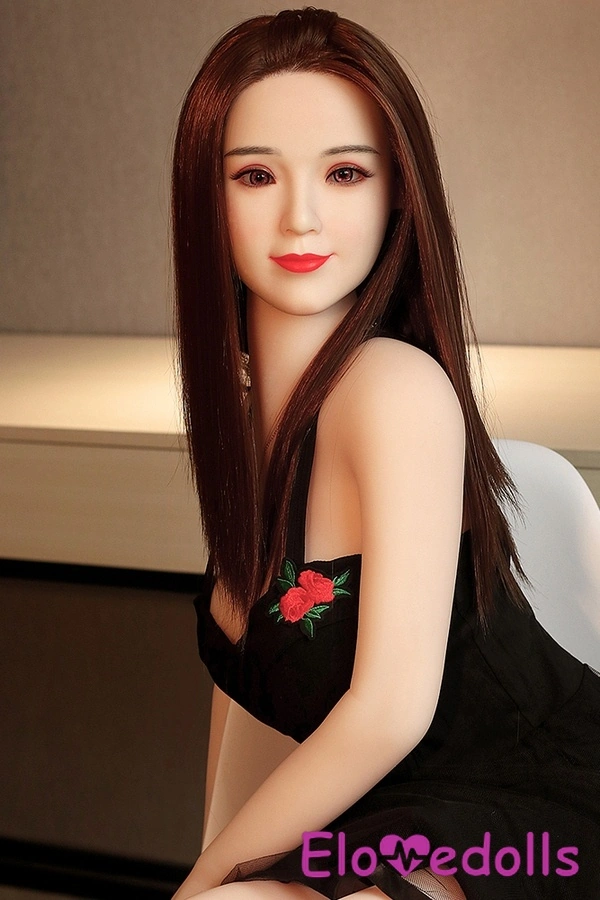 Boneka Seks Brunette Berukuran 158cm D Cup, Badan TPE & Kepala Silikon, Mata Amber, Detail Tampilan 6