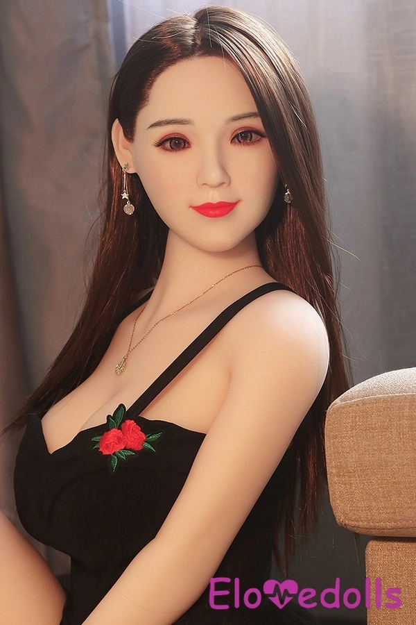 Boneka Seks 158cm D Cup TPE body & Silicone head Amber Eyes Brunette Voluptuous Lifelike Detail View 7