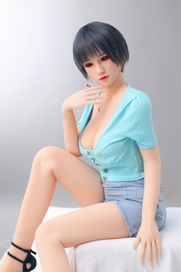 158cm D Cup TPE body&Silicone head Thin Lips Gray Eyes Petite Real Doll Gallery 2