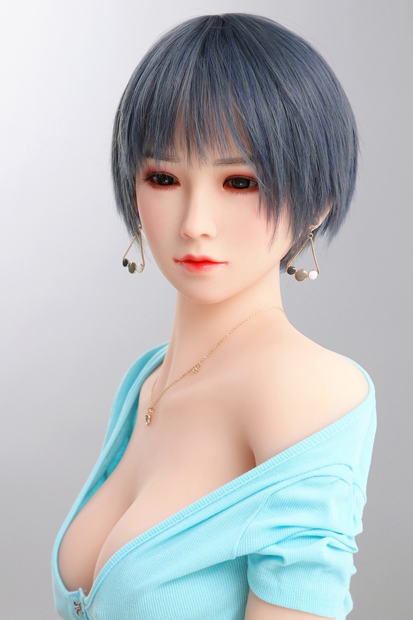 158cm D Cup TPE body&Silicone head Gray Eyes Medium Breasts Thin Lips Real Doll Gallery 3