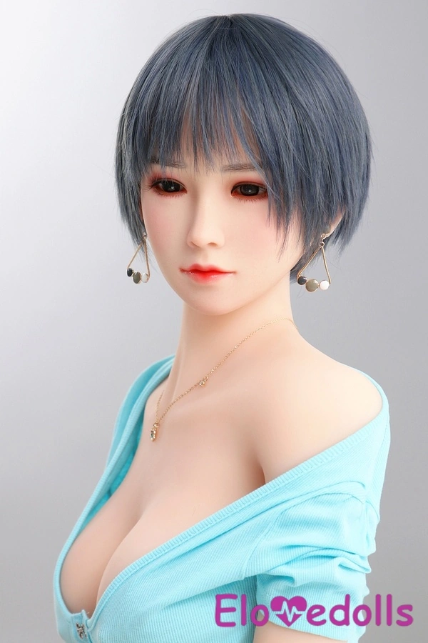 158cm D Cup TPE body&Silicone head Gray Eyes Medium Breasts Thin Lips Real Doll Gallery 3