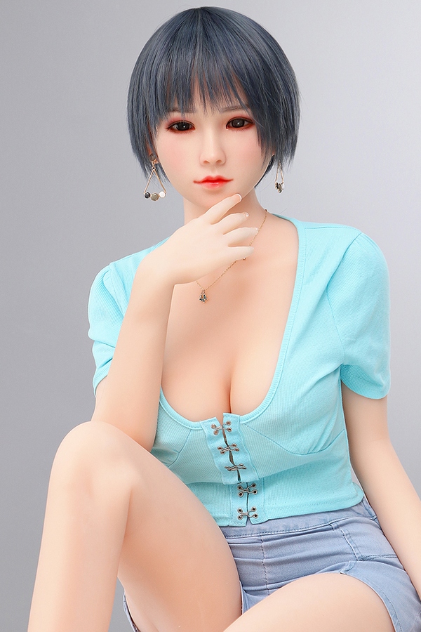 158cm D Cup TPE body&Silicone head Gray Petite Thin Lips Real Doll Detail View 4