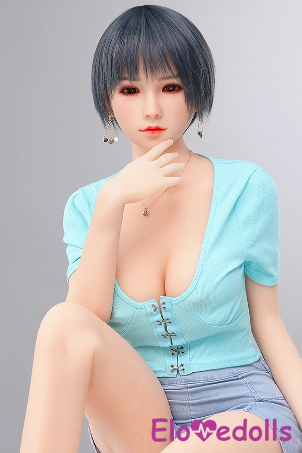 158cm D Cup TPE body&Silicone head Gray Petite Thin Lips Real Doll Detail View 4