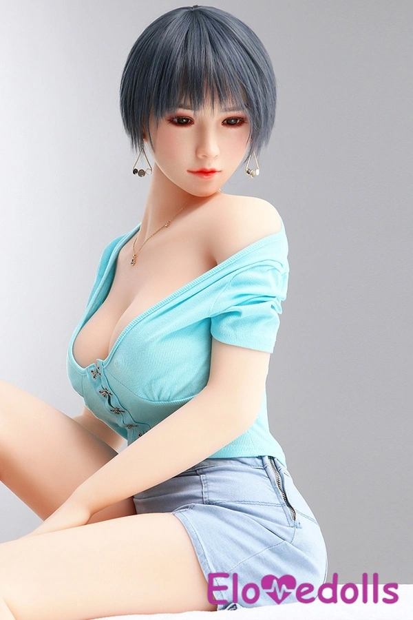 158cm D Cup TPE body&Silicone head Gray Petite Thin Lips Real Doll Detail View 6