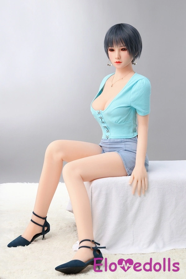 158cm D Cup TPE body&Silicone head Petite Gray Eyes Real Doll Detail View 10