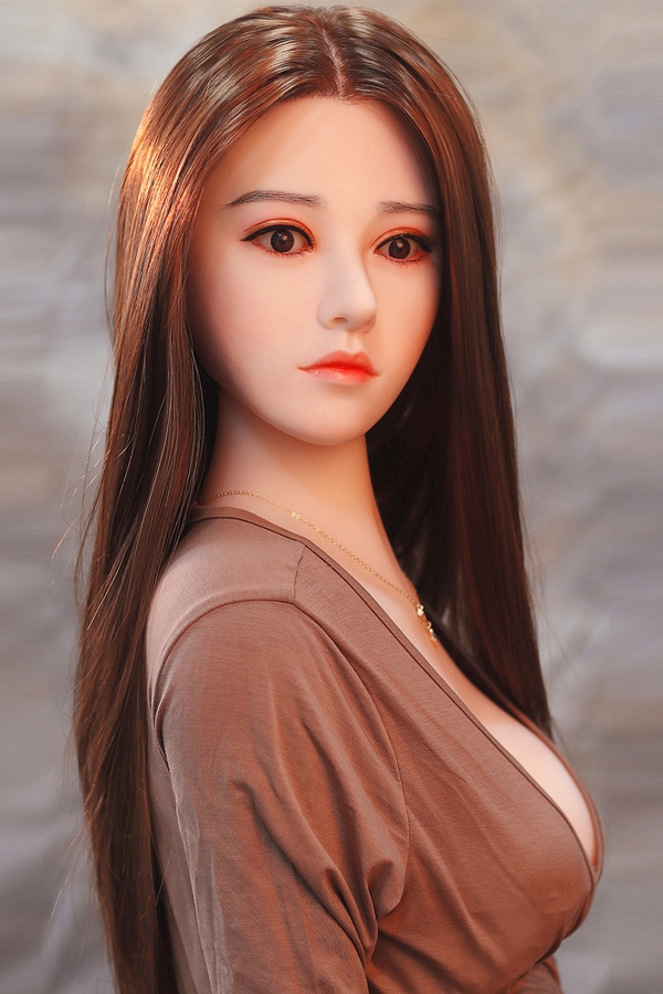 158cm D Cup TPE body&Silicone head Petite Gray Natural Lips Celebrity Sex Dolls Product