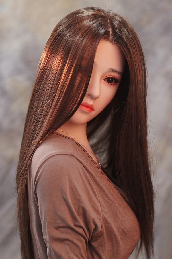 158cm D Cup TPE body&Silicone head Petite Natural Lips Gray Celebrity Sex Dolls Gallery 4