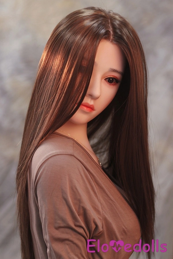 Búp bê tình dục người nổi tiếng 158cm D Cup TPE thân & đầu silicon môi tự nhiên màu xám Bộ sưu tập 4