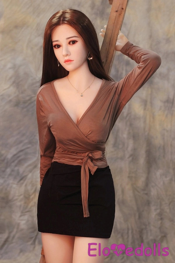 Búp bê tình dục người nổi tiếng cỡ D 158cm, thân TPE & đầu silicon, môi tự nhiên, màu xám nhỏ nhắn, bộ sưu tập 7