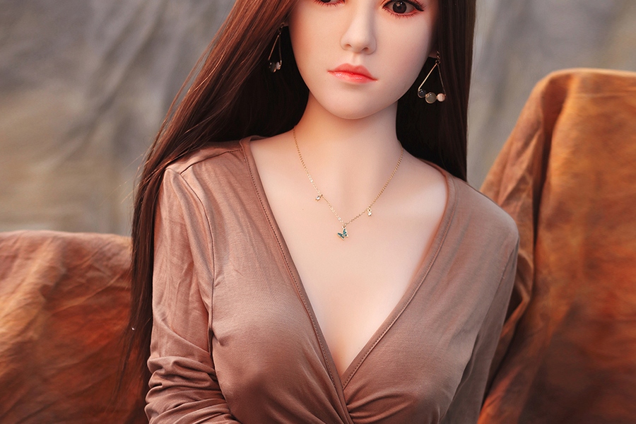 158cm D Cup TPE body&Silicone head Petite Natural Lips Amber Eyes Celebrity Sex Dolls Detail View 4