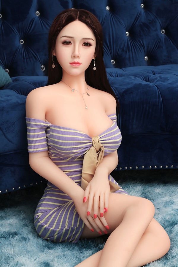 60cm D Cup Silicone Thin Lips Brunette Amber Eyes Sex Doll Gallery 3