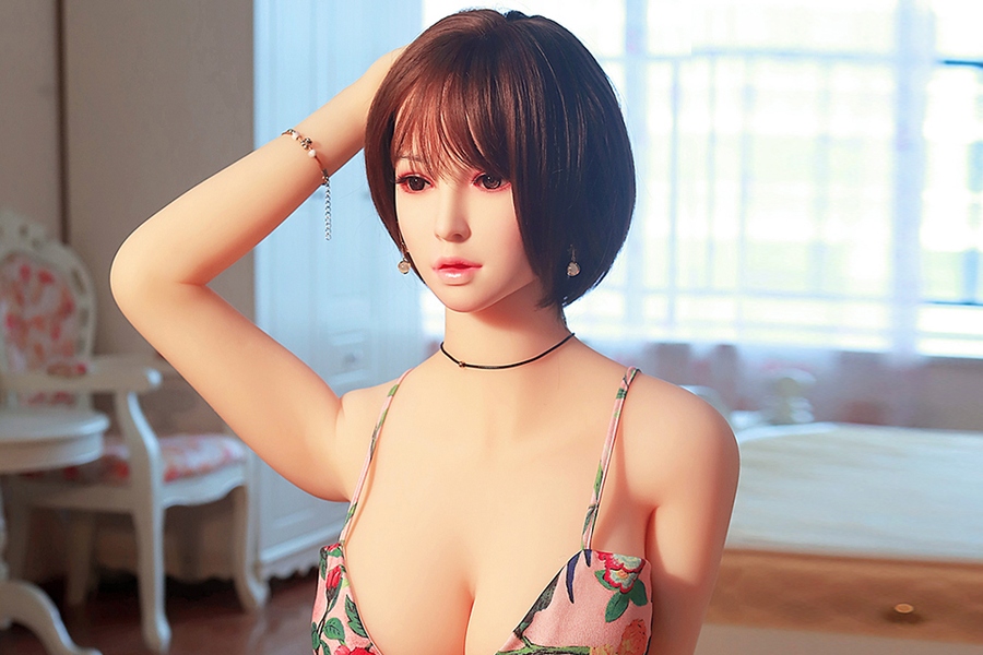 165cm E Cup TPE body&Silicone head Petite Brunette Thin Lips Sex Doll Detail View 4