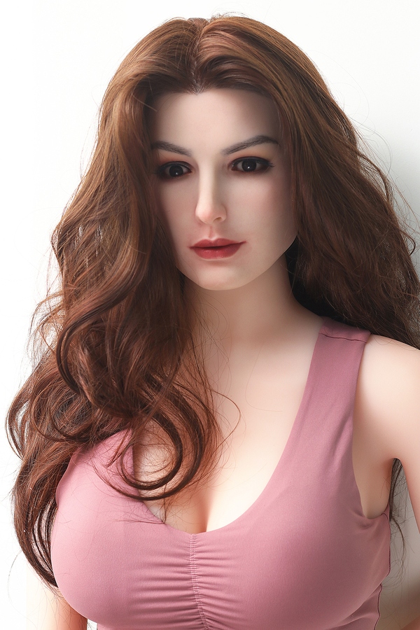 165cm E Cup TPE body&Silicone head Natural Lips Brunette Voluptuous BBW Sex Doll Gallery 5