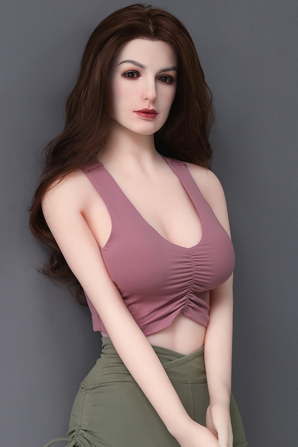 165cm E Cup TPE body&Silicone head Voluptuous Natural Lips Brunette BBW Sex Doll Detail View 10