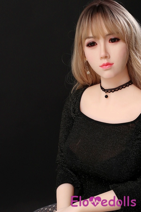 165cm D Cup TPE body&Silicone head Gray Eyes Blonde Petite Lifelike Sex Doll Product