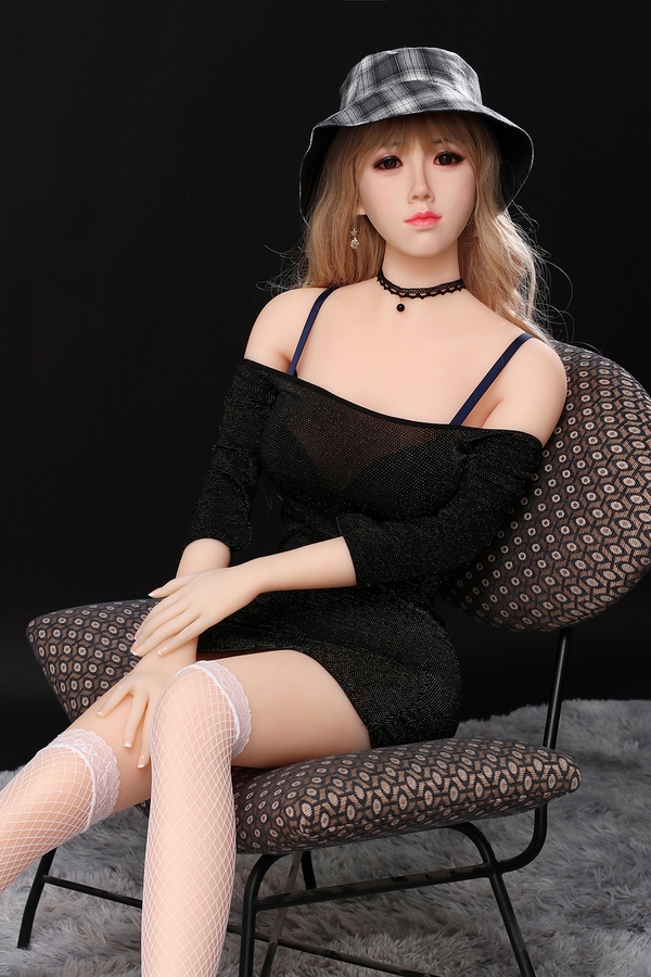 165cm D Cup TPE body&Silicone head Gray Eyes Petite Blonde Lifelike Sex Doll Gallery 5