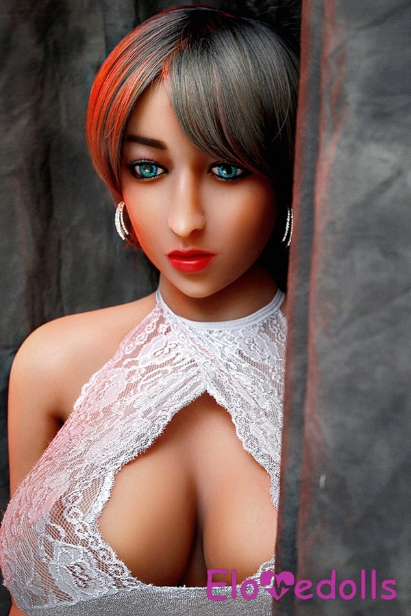 ตุ๊กตาเซ็กส์ TPE ขนาด 158 ซม. คัพ E พร้อมหัวซิลิโคน หน้าอกเล็ก ดวงตาสีเหลืองอำพัน อวบอิ่ม สมจริง