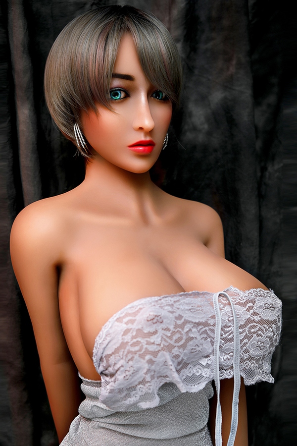 158cm E Cup TPE body&Silicone head Petite Breasts Amber Eyes Voluptuous Lifelike Sex Doll Gallery 8
