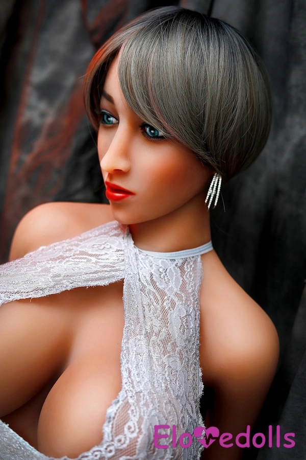 158cm E Cup TPE body&Silicone head Glossy Lips Voluptuous White Lifelike Sex Doll Detail View 4