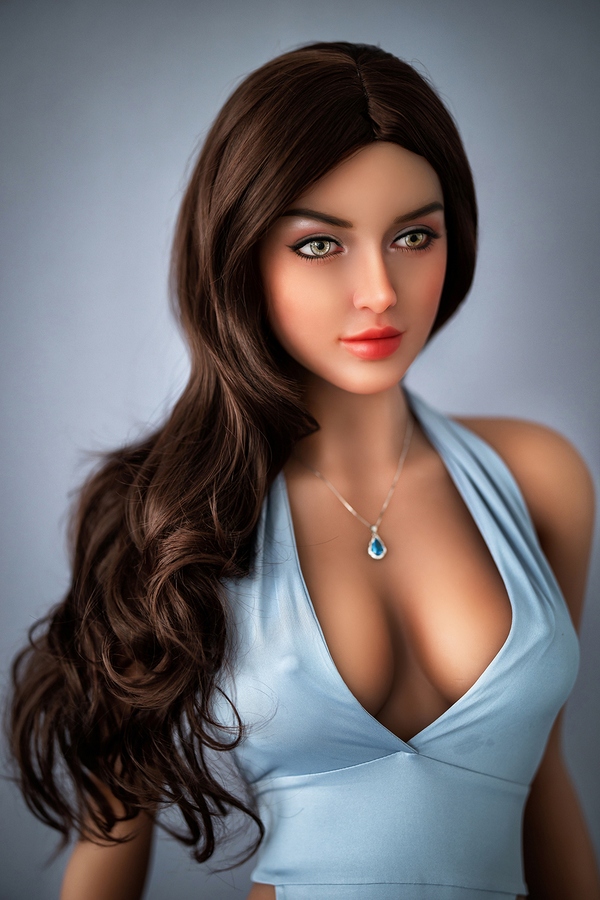 166cm D Cup TPE Blue Eyes Thin Lips Brunette Sex Doll Gallery 2