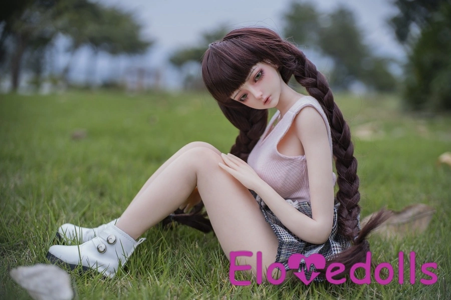 Κούκλα σιλικόνης με κύπελλο D 60cm, λεπτά χείλη, φουντουκί μάτια, με ζωντανές λεπτομέρειες για κούκλες σεξ. Δείτε 3