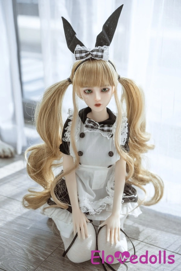 Boneka Seks Anime Silikon Payudara Sedang 60cm D Cup Mata Abu-abu Bibir Tipis