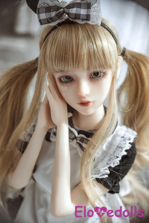 Búp bê tình dục Anime ngực vừa, ngực dày, mắt xám, cúp D, 60cm