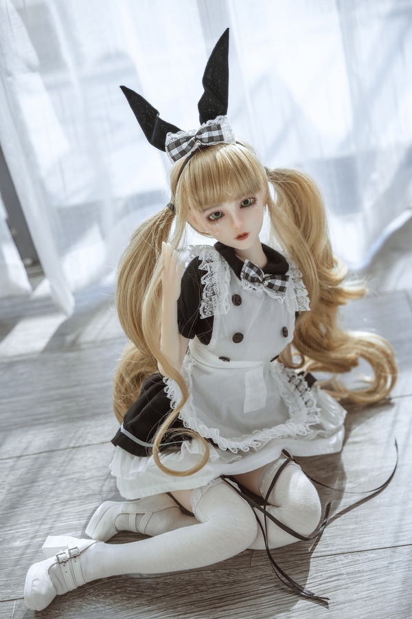 60cm D Cup Silicone Gray Eyes Medium Breasts Thin Lips Anime Sex Doll Gallery 5