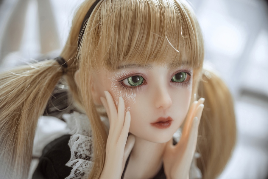 60cm D Cup Silicone Medium Breasts Gray Eyes Thin Lips Anime Sex Doll Detail View 1