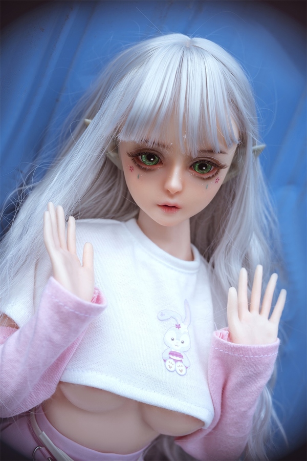 60cm D Cup Silicone Medium Breasts Gray Eyes Thin Lips Anime Sex Doll Product
