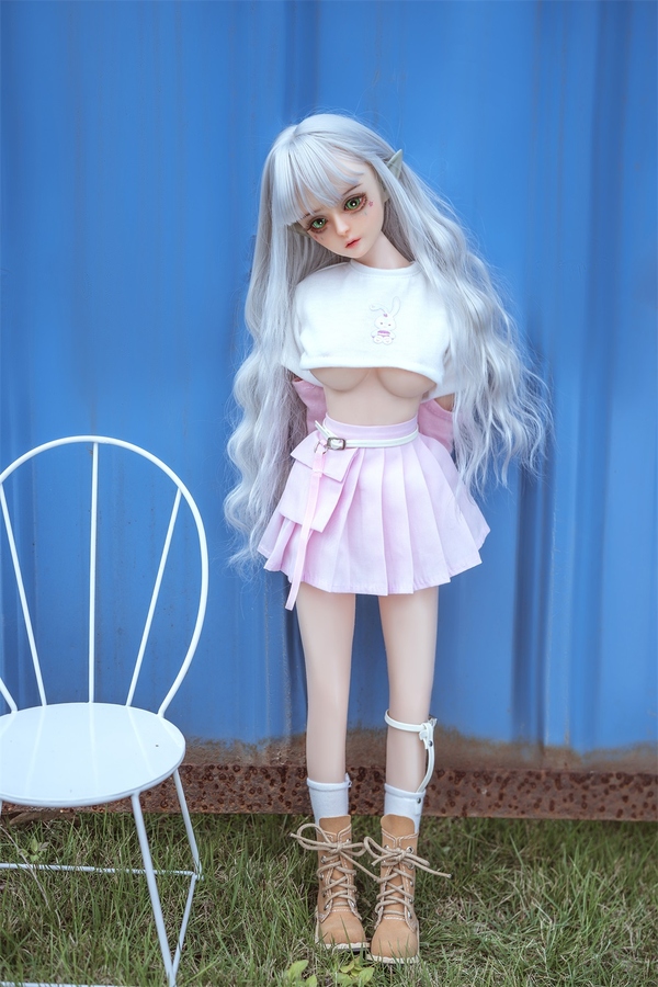 60cm D Cup Silicone Gray Eyes Medium Breasts Thin Lips Anime Sex Doll Gallery 2