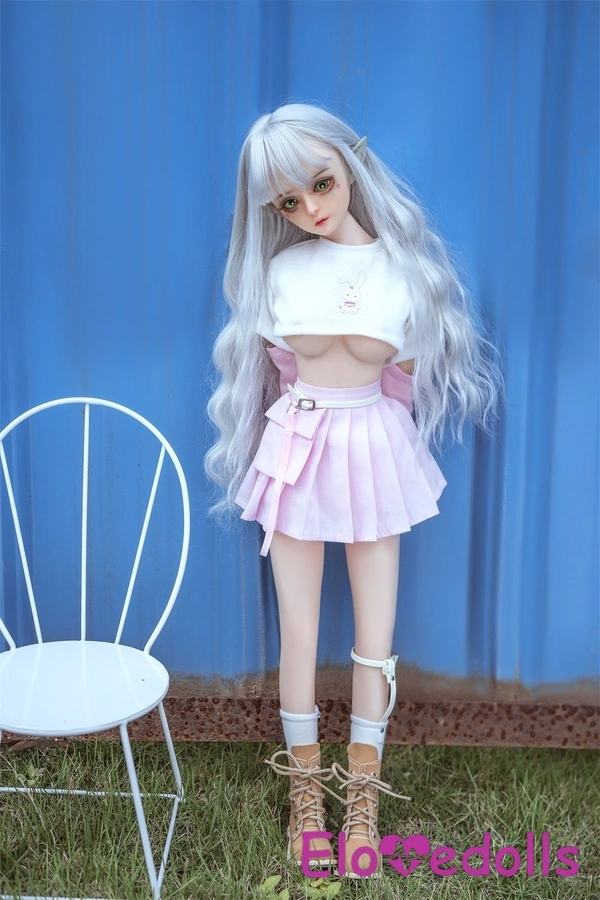 Búp bê tình dục Anime ngực vừa, ngực dày, mắt xám, cúp D, 60cm