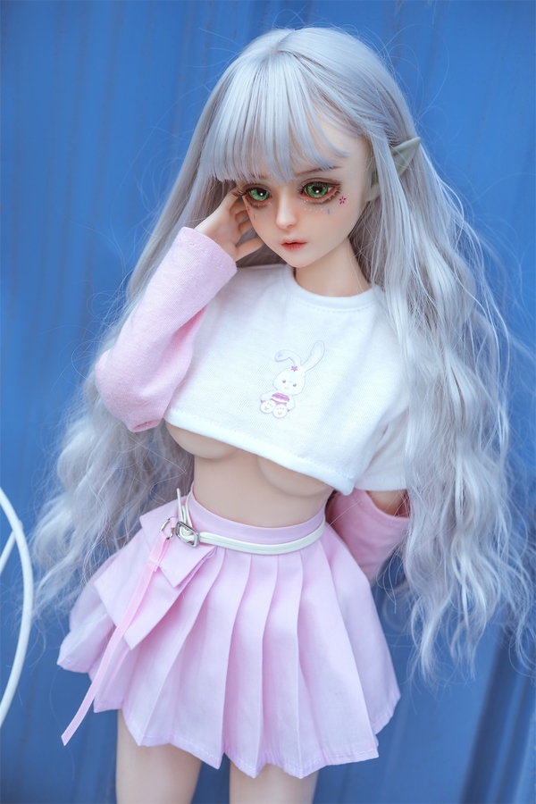 60cm D Cup Silicone Thin Lips Gray Eyes Medium Breasts Anime Sex Doll Gallery 3