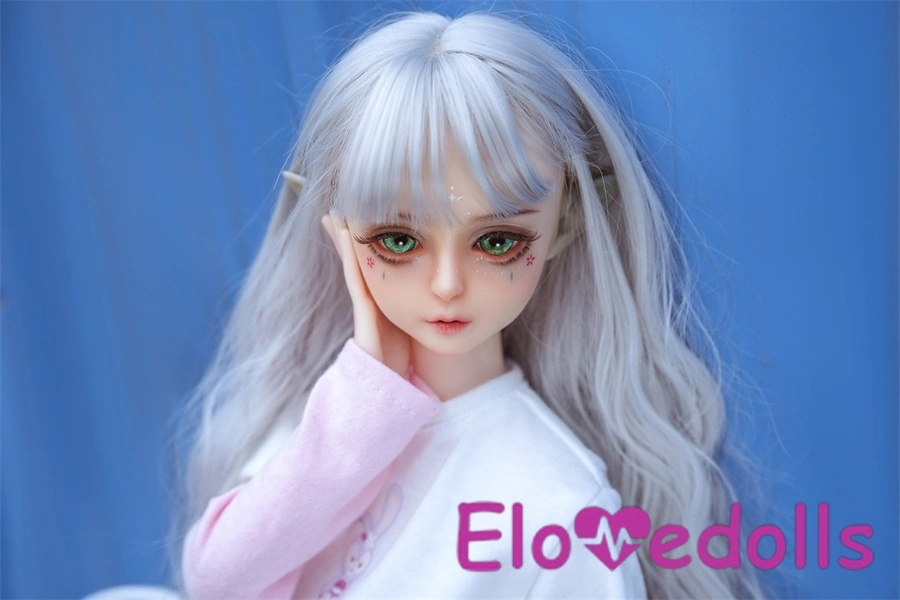 Búp bê tình dục Anime 60cm D Cup Silicone Môi mỏng Mắt xám Ngực trung bình Bộ sưu tập 5