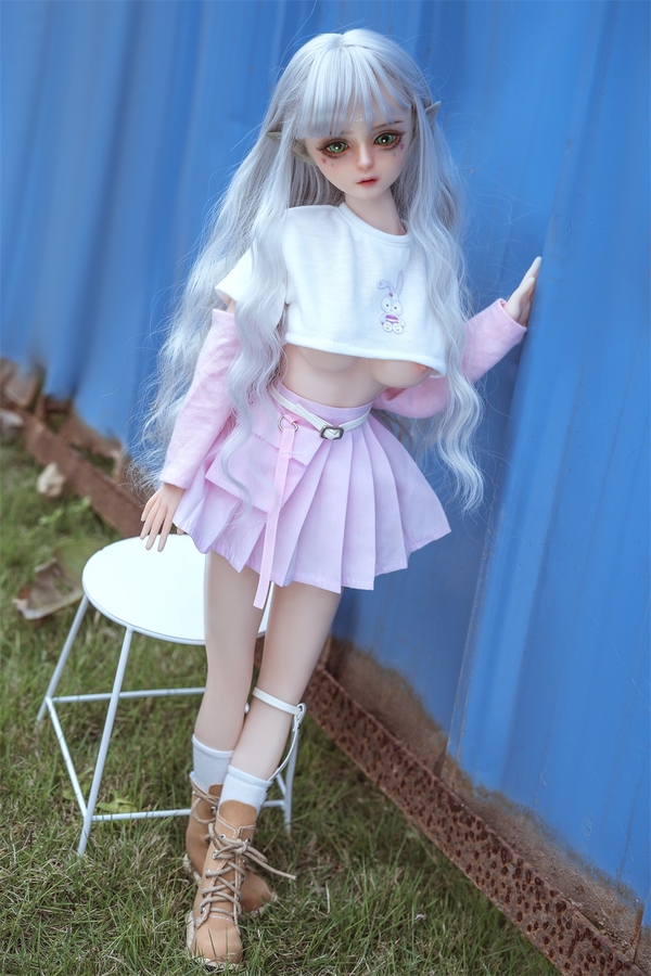 60cm D Cup Silicone Medium Breasts Gray Eyes Thin Lips Anime Sex Doll Gallery 6
