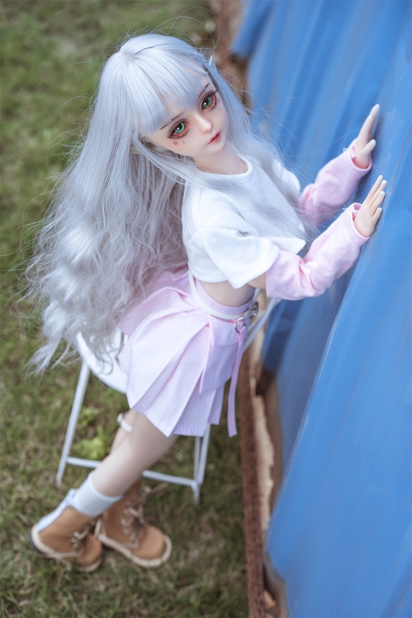60cm D Cup Silicone Gray Eyes Thin Lips Medium Breasts Anime Sex Doll Gallery 8