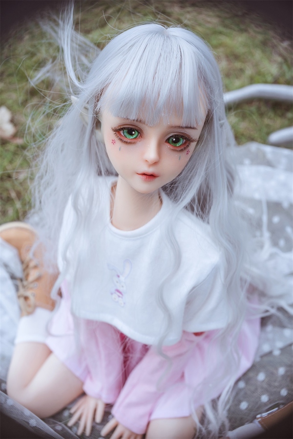 60cm D Cup Silicone Medium Breasts Gray Eyes Thin Lips Anime Sex Doll Detail View 2