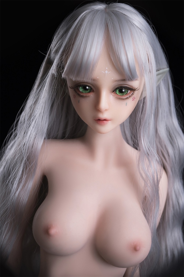 60cm D Cup Silicone Medium Breasts Gray Eyes Thin Lips Anime Sex Doll Detail View 5