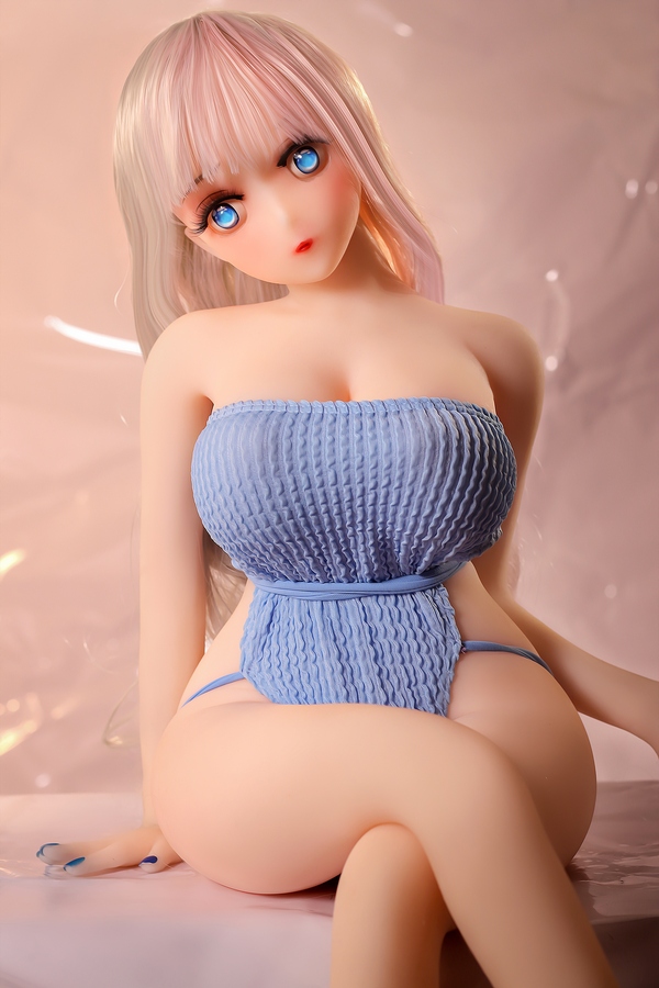 80cm C Cup TPE Thin Lips Blue Eyes Petite Anime Sex Doll Gallery 4