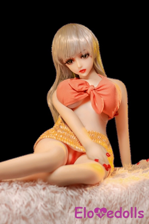 68cm D Cup TPE Small Breasts Amber Eyes Blonde Anime Sex Doll Detail View 2