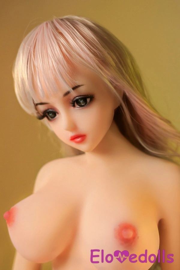 68cm D Cup TPE Blonde Small Breasts Amber Eyes Anime Sex Doll Detail View 6
